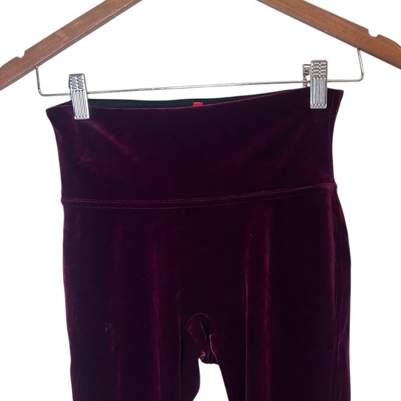 SPANX Red Velvet High Waisted Leggings- Power Waistband- Rich Burgundy- Small - Picture 11 of 16